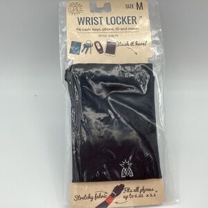 Wrist Wallet. Size: Medium in Black. Fits Cash, Keys, Phone, & More New